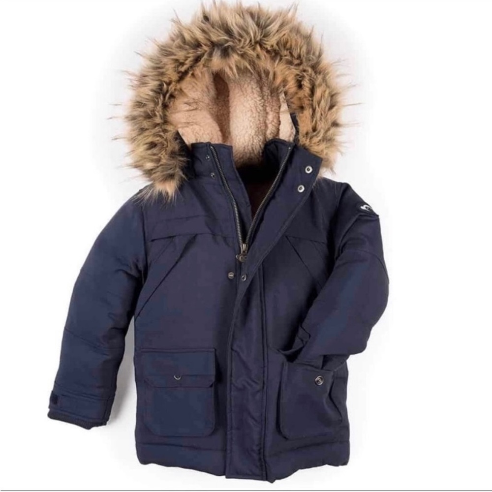 Appaman boys Denali Down Coat - navy blue - size 10